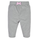 Gerber Baby Girls' 4-Pack Microfleece Pants, Pink/Gray/Black, 12 Months