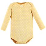 Hudson Baby Unisex Baby Cotton Long-Sleeve Bodysuits Fall Botanical 5-Pack, 6-9 Months