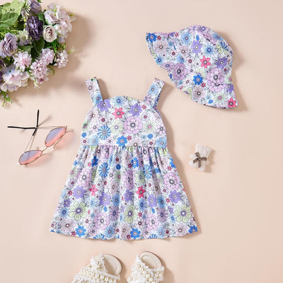 Newborn Infant Baby Girl Dress Toddler Girl Clothes Halter Backless Sleeveless Flower Sundress Summer Dresses for Girl