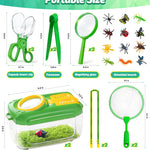 HAIMST Bug Catcher for Kids, 22 PCS Bug Catching Kit with Bug Collector Toy Bugs Butterfly Net Magnifying Glass Insect Catcher Tweezers, Outdoor Explorer Kit for Kids Age 3 4 5 6 7 8