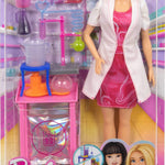 Barbie Scientist Doll and Accessories with Blonde Fashion Doll, Lab Table, Microscope, & Color-Change Beaker & Petri Dish Accessories