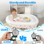UNEEDE Inflatable Bathtub for Toddlers, Portable Baby Tub with Built-in Air Pump, Anti-Slip Design with Big Drain, Perfect for 0-6 Months Newborn and up, Ideal for Home Travel & Beach