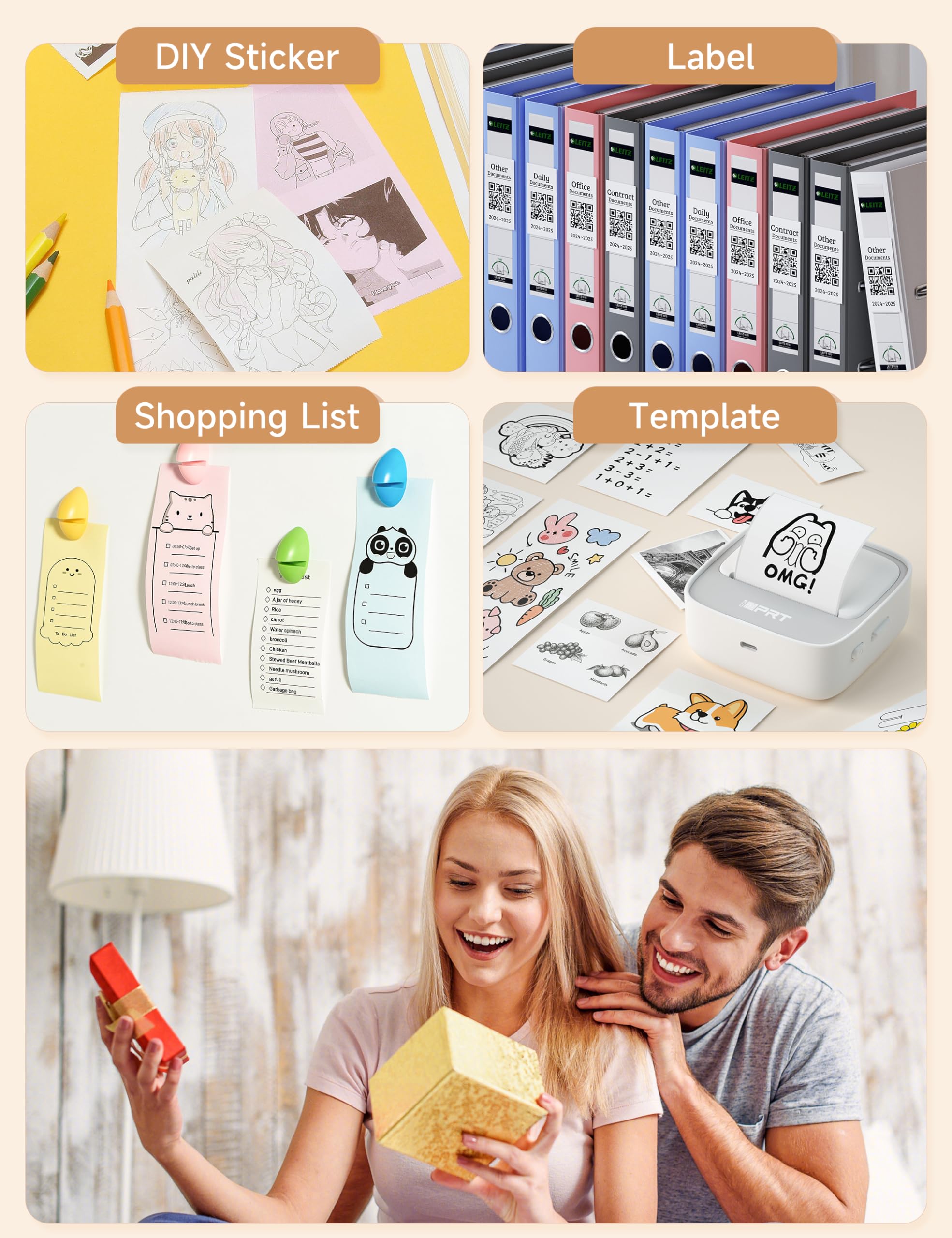 iDPRT Sticker Printer, Portable Sticker Maker Machine, Mini - Art ...
