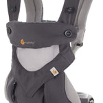Ergobaby 360 All-Position Baby Carrier with Lumbar Support (12lbs - 45lbs) - Premium Cotton Toddler Carrier - Soft Air Mesh Fabric - Carbon Grey