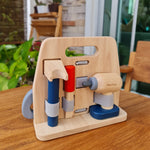 PlanToys® Wooden Handy Carpenter Set for Montessori Inspired Practical Life Play | Fine Motor, Construction and Imaginative Skill Building | Eco Friendly Tool Set for Creative Hands On Learning