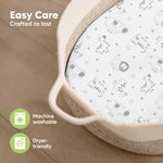 2-Pack Organic Bassinet Sheets for Girls, Boys - 100% Cotton Bassinet Mattress Sheets Compatible with Halo Bassinest Swivel Sleeper, Graco, Baby Delight,Chicco,Unisex Fitted Bassinet Sheets (KeaPixel)