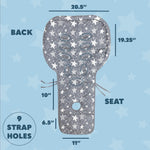 Todays Kids High Chair Pad - Machine Washable High Chair Cover, Easy Use Highchair Cushion, Soft Highchairs Covers for Baby, Padded Highchair Cover w/Elastic Back, Fits 3-5 Point Harness Chairs