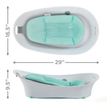 Contours Oasis 4-in-1 Baby Bathtub, Infant Bath Seat, Newborn Toddler Support, Portable, Quick-Dry Mesh Pad, Grow-with-Me, Comfortable, Cleanable, Compact, Non-Slip Base, Blue and White, 0-24 Months