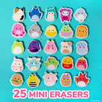 Original Squishmallows Mini Eraser Set, 25 Small Squishmallows Erasers, Cute School Supplies, Cute Stationery Supplies, Fun Office Supplies, Kids Journal Accessories, Sketch Journal Stationery