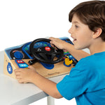 Melissa & Doug Vroom & Zoom Interactive Wooden Dashboard Steering Wheel Pretend Play Driving Toy - FSC Certified