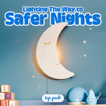 Moon Light - Floating Moon Wall Lamp For Nursery | Cute Floating Moon Lamp For Kids Bedroom | Battery-operated Hanging Moon Night Lights | Cordless Moon Lights For Bedroom | Moon Lamp For Baby Nursery
