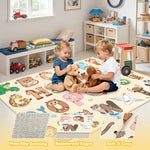 FTBNIQWRHN Kids Rugs for Playroom - 2.5x4 Feet ABC Rug for Toddler Children Educational Learning Animal, Alphabet Rug Kids Play Mat Nursery Bedroom Kindergarten Decor, Beige