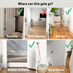 Ingenuity Decorative Panel Tall Baby Gate & Dog Gate, 28"-42" Wide, 30" Tall, Hardware or Pressure Mounted, Install on Top or Bottom of Stairs, Banister, or Doorway - Espresso