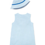 Little Me Clothes for Baby Boys' Whales Sunsuit and Hat, Blue Whales, 9 Months