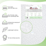 Dream On Me Dreamland Orthopedic Firm Fiber Crib and Toddler Bed Mattress, Greenguard Gold and JPMA Certified, Waterproof Vinyl Cover, Dual-Sided Mattress, Grey, Made In The U.S.A