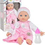 Gift Boutique - 12 Inch Soft Body Baby Doll in Gift Box, Baby Doll with Bottle and Pacifier, Blanket and Pink Floral Clothes