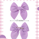 doboi 10PCS Baby Girls Hair Clips Bows Waffle Fable Hair Bows for Girls Hair Accessories for Baby Toddlers Kids 4.5 Inches
