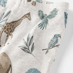 little planet by carter's Baby 2-Piece Pajamas Made with Organic Cotton, Safari Print Tan, 12M