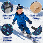 Stadupimry Waterproof Toddler Mittens, Kids Winter Warm Ski Snow Gloves Baby Mitten for 1-4 Years Old (Blue, 1-2 Years)