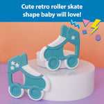 Dr. Brown's Ridgees Roller Skate Baby Teether, Massaging Multi-Texture Teething Toy for Babies, BPA-Free, 3m+