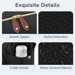 Tenot Diaper Bag Tote, Baby Bag Travel Diaper Tote Bag with Pacifier Case, Cute Maternity Hospital Baby Stylish Diaper Tote for Mom Dad Black