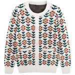 Infant Cardigan 3t 4t Toddler Girl Long Sleeve Floral Button Knit Sweater Cute Fall Winter Off-White Floral Knitwear Cardigans