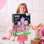 Doll House for Girls,13 Rooms Dollhouse with Dolls Figure, Puppies,Furnitures, Accessories, LED Light, Toddler Playhouse Gift for for 3 4 5 6 7 8 9 10 Year Old Girls Toys (Pink)