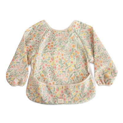 Floral patterned bib on a white background