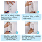 Bates Baby Safety Outlet Cover Box - Plug Covers for Electrical Outlets, Child Proof Outlet Cover, Socket Covers for Outlets