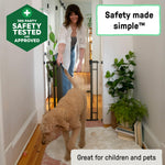 Ingenuity Decorative Extra Tall Baby Gate & Dog Gate, 28.5"-48" Wide, 36" Tall, Hardware or Pressure Mounted, Install on Top or Bottom of Stairs, Banister, or Doorway - Bronze