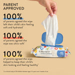 The Honest Company Plant-Based Toddler Flushable Wipes | Designed for Potty Training | 99% Water, Hypoallergenic, EWG Verified, Safe to Flush | Fragrance Free, 42 Count