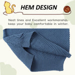 Peecabe Toddler Baby Girl Boy Cable Knit Sweater Cotton Infant Pullover Crewneck Long Sleeve Sweatshirt Fall Winter (Haze Blue, 2T)