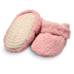 Fruit of the Loom Cozy Thermal Wrap Booties with Non-Slip Grips for Baby & Toddler Girls, Boys, Unisex - Rosé Sherpa (12-18 Months)