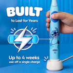 Oral-B iO Kids Rechargeable Electric Toothbrush, Stitch with 1 Brush Head - Automatic Pressure Sensor - 3 Cleaning Settings - 2 Min Music Timer - 28 Day Battery Life