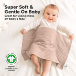 KeaBabies Organic Cotton Burp Cloths Baby Girl, Boy - 6-Pack Large Burping Clothes for Babies, Spit Up Rags, Super Soft & Absorbent Newborn Wash Towels, Gender Neutral, Non-Shrink (Stria, Hedges)