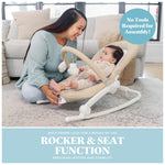 Baby Delight Aura | Deluxe Portable Rocker & Seat for Infants | Soothing Vibration & Sounds | Baby Rocker | Quilted Organic Oat