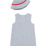 Little Me Clothes for Baby Boys' Lobster Sunsuit and Hat, Blue Lobster, 12 Months