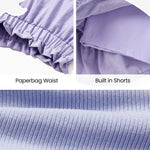 PATPAT Girls Skirt Sets Size 7-8, Purple Crop Tank Tops + Pleated Skirts with Built in Shorts 2 Piece Outfits, Tween Girls Trendy Clothes Y2K Outfits Streetwear