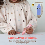 Honeysticks Super Jumbo Crayons (12 Pack) - 100% Pure Beeswax, Non Toxic Crayons for Toddlers 1-3, Extra Large Crayon Size, Easy to Hold and Use, Unbreakable Toddler Crayon, Eco-Friendly