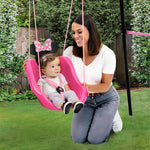 Disney Minnie Mouse 2-in-1 Outdoor Swing by Delta Children – for Babies and Toddlers – Full Bucket Seat