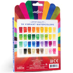 eeBoo: Watercolor Pencils Rainbow – 18 Double-Sided Pencils, 36 Colors, Foil Barrels, Add Water to Paint, Artist Quality Art Supplies