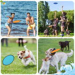 YEAHACLUB 28PCS Foldable Flying Disc Fans with Bags, 9.8'' DIY Handheld Black Egde Fabric Folding Fan for Outdoor Game Activities Birthday Party Favors Gifts, 14 Colors