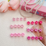 96pcs Baby Girl Hair Clips - 24 Multicolors Mini Flower Claw Clips in Organizer Box