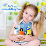 Madzee 3 Pcs Plush Birds Set, Stuffed Animal Bird Toy Gifts for Kids.Cute Stuffed Animal Bird for Creative Play