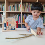 PlanToys® Wooden Handy Carpenter Set for Montessori Inspired Practical Life Play | Fine Motor, Construction and Imaginative Skill Building | Eco Friendly Tool Set for Creative Hands On Learning
