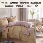 bbhugme Adjustable Pregnancy Pillow – Full Body Support for Side Sleeping - Adjustable Firmness and Shape - Supports Back, Legs, Belly, HIPS for Pregnant Women - Removable Cover - Dusty Pink