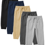Andrew Scott Kids Cotton Joggers | Boys - Girls Toddler French Terry Sweatpants | Multi Packs & Colors