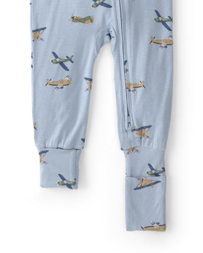 Carter's Boy PurelySoft 1-Piece Pajamas, Blue Vintage Plane, 3T