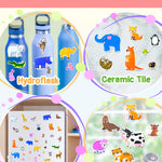 Benresive Reusable Sticker Books for Kids 2-4, Sticker Books for Toddlers 1-3 2-4, Toddler Travel Toys Activities Crafts Gifts - Animal