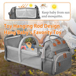 Baby Diaper Bags with Changing Station, Waterproof Diaper Bag Backpack for Moms Dads with USB Charging Port, Baby Shower Gifts, Large Capacity diaper backpack, Grey
